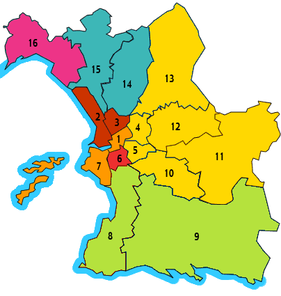 Arrondissements of Marseille France