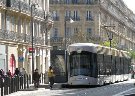 Tram System in Marseille France