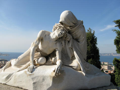 Statue of Mary and Jesus in Marseille France