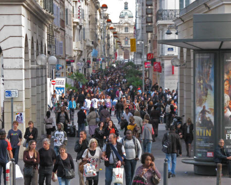 Pedestrian Street in Marseille France