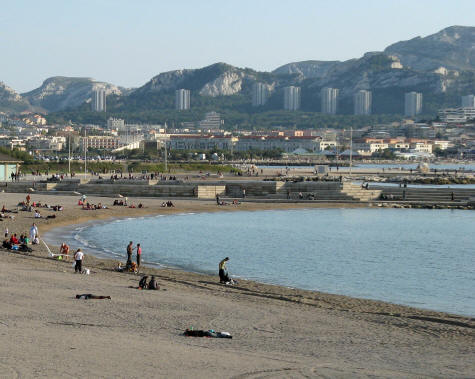 Prado Beach in Marseille France (Plage du Prado)